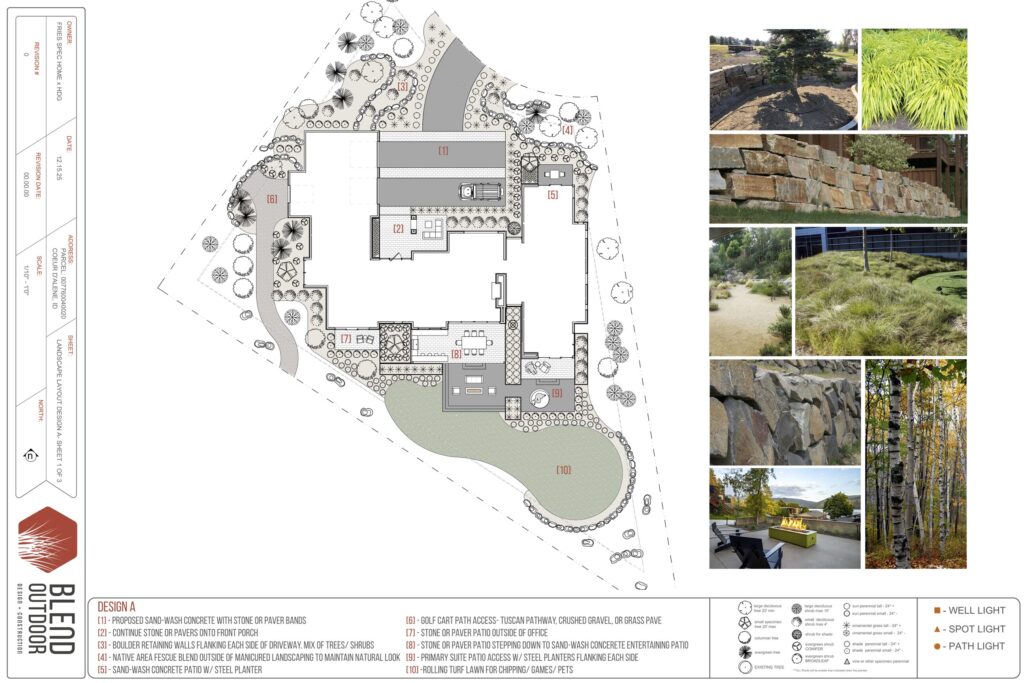 3D landscape design rendering showing detailed project planning